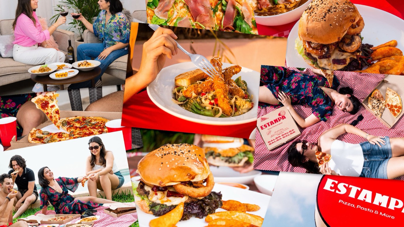 Estampa · Pizzas, pasta y más: marca y redes