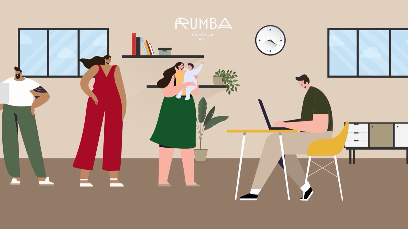 Rumba · Ilustración y paleta de marca